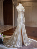 Ndyad Strapless Long Prom Dress, Beautiful Evening Party Dress HZ1024