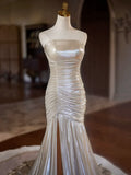 Ndyad Strapless Long Prom Dress, Beautiful Evening Party Dress HZ1024