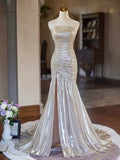 Ndyad Strapless Long Prom Dress, Beautiful Evening Party Dress HZ1024