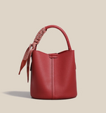 Evafashion trendy red niche versatile portable bucket bag HZ1024