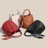 Evafashion trendy red niche versatile portable bucket bag HZ1024