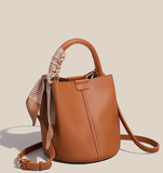 Evafashion trendy red niche versatile portable bucket bag HZ1024