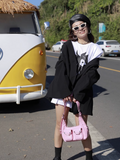 Ndyad and cool hot girl style fashion one-shoulder underarm bag niche design motorcycle bag HZ1024