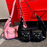 Ndyad and cool hot girl style fashion one-shoulder underarm bag niche design motorcycle bag HZ1024