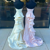 Ndyad Floral Printed Mermaid Prom Dress HZ1024