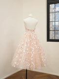 Ndyad V-Neck Tulle Sequins Short Prom Dress, Cute A Line Backless Homecoming Dress HZ1024