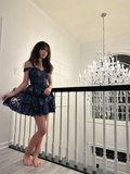Ndyad Sweetheart Tiered Short Homecoming Dress HZ1024