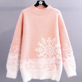 Ndyad Snowflake Long Sleeve Sweater HZ1024