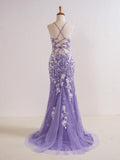 Ndyad V Neck Long Prom Dress with Appliques Beading HZ1024