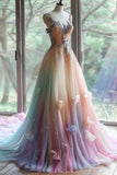 Ndyad Vintage Sweetheart Neck Beaded Tulle Long Ball Gown, Sequined Appliqu¨¦ Evening Gown HZ1024