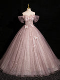 Ndyad Tulle Sequins Off the Shoulder Butterfly Flower Prom Dress HZ1024