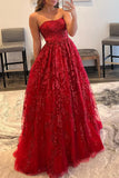 Ndyad Sequined Lace Strapless Long Prom Dress with Pocketss HZ1024