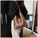 Evafashion retro shoulder bag casual bucket bag HZ1024