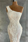 Ndyad Asymmetrical Lace Applique Floor-length Sleeveless Prom Dress HZ1024