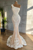 Ndyad Asymmetrical Lace Applique Floor-length Sleeveless Prom Dress HZ1024