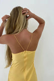 Ndyad c Yellow Long Sheath Prom Dress With Split HZ1024