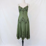 Ndyad Prom Dresses Under $180??Gothic Spaghetti Straps Blue Satin Chiffon Sheath Evening Dress with Beading HZ1024