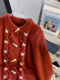 Ndyad Horn Button Embroidery Cardigan HZ1024