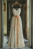 Ndyad A-line Sweetheart Lace Long Sweet Evening Dress HZ1024