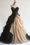 Ndyad Sweetheart Neck Chiffon Applique Long Prom Dress Elegant Evening Gown HZ1024