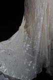 Ndyad Chiffon Beaded Long Prom Dress Simple Mermaid Wedding Dress HZ1024