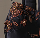 Evafashion A-line Pink Spaghetti Strap Satin Applique Retro Prom Dress Birthday Party Dress HZ1024