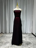 Ndyad Spaghetti Straps Tulle Long Prom Dress with Silt HZ1024