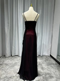 Ndyad Spaghetti Straps Tulle Long Prom Dress with Silt HZ1024