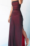 Ndyad Spaghetti Straps Tulle Long Prom Dress with Silt HZ1024