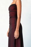 Ndyad Spaghetti Straps Tulle Long Prom Dress with Silt HZ1024