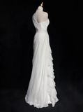 Ndyad Bodycon Satin Tulle Long Prom Dress Simple Wedding Dress HZ1024