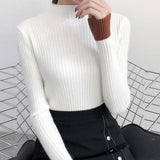 Ndyad Neck Long Sleeves Slim Fit Pullover Sweater HZ1024