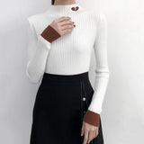 Ndyad Neck Long Sleeves Slim Fit Pullover Sweater HZ1024