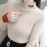 Ndyad Neck Long Sleeves Slim Fit Pullover Sweater HZ1024