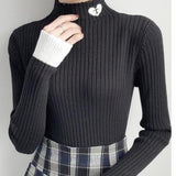 Ndyad Neck Long Sleeves Slim Fit Pullover Sweater HZ1024