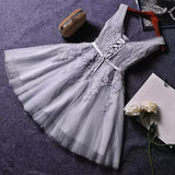 Ndyad Neck Short Pink Lace Prom Dress,Sweet HomeComing Dress HZ1024