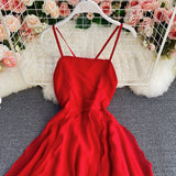 Ndyad Irregular Lace Up Dress A Line Fashion Dress HZ1024