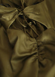 Ndyad V-Neck Satin Long Prom Dress Elegant Spaghetti Strap Formal Dress HZ1024