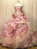 Ndyad Pink Strapless Satin Tulle Sequin Beaded Diamond Long Ball Gown HZ1024