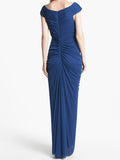 Ndyad Midnight Blue Mermaid Gown ??V Neck Pretty Prom Dress for Events&Party HZ1024