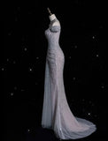 Ndyad Gown?? Off The Shoulder Tulle Sequins Long Prom Dress for Formal Events &Quinceanera HZ1024