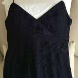 Ndyad Blue Mermaid Spaghetti Strap Tulle Beading Long Prom Dress V-Neck Vintage Party Dress HZ1024