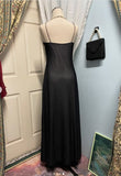 Ndyad Blue Mermaid Spaghetti Strap Tulle Beading Long Prom Dress V-Neck Vintage Party Dress HZ1024