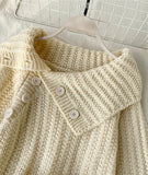 Ndyad Cute V Neck Long Sleeve Sweater HZ1024