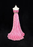 Ndyad Mermaid Spaghetti Straps Satin Beaded Long Prom Dress Beautiful Bridalmaid Dress Birthday Dress HZ1024
