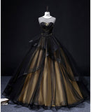 Ndyad Round Neck Tulle Long Prom Dress, Elegant Evening Dress HZ1024