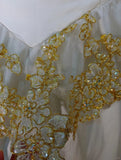 Ndyad A-Line Strapless Satin Sequins Long Prom Dress Embroidered Applique Wedding Dress HZ1024
