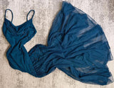 Ndyad Spaghetti Strap Chiffon Beaded Appliqu¨¦ Long Prom Dress Evening Dress HZ1024