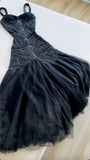 Ndyad Yellow Mermaid Tulle Chiffon Long Prom Dress Pretty Birthday Dress HZ1024