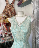 Ndyad Mermaid V-neck Satin Tulle Long Prom Dress HZ1024